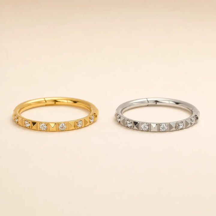 Alternating Crystal Single Hoop