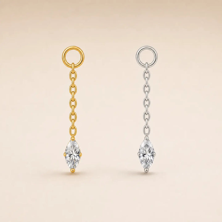 Long Crystal Chain Earring Charm