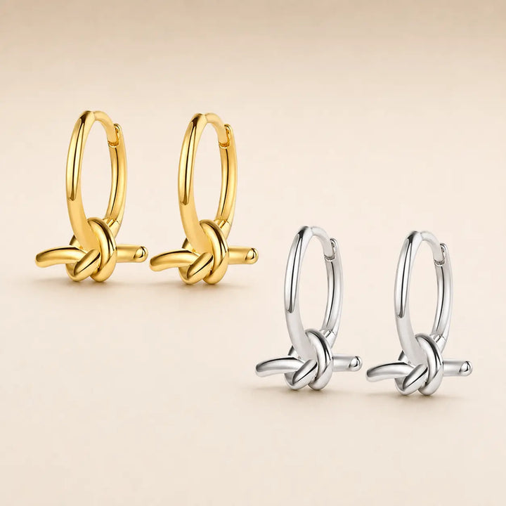 Plain Knot Mini Hoops
