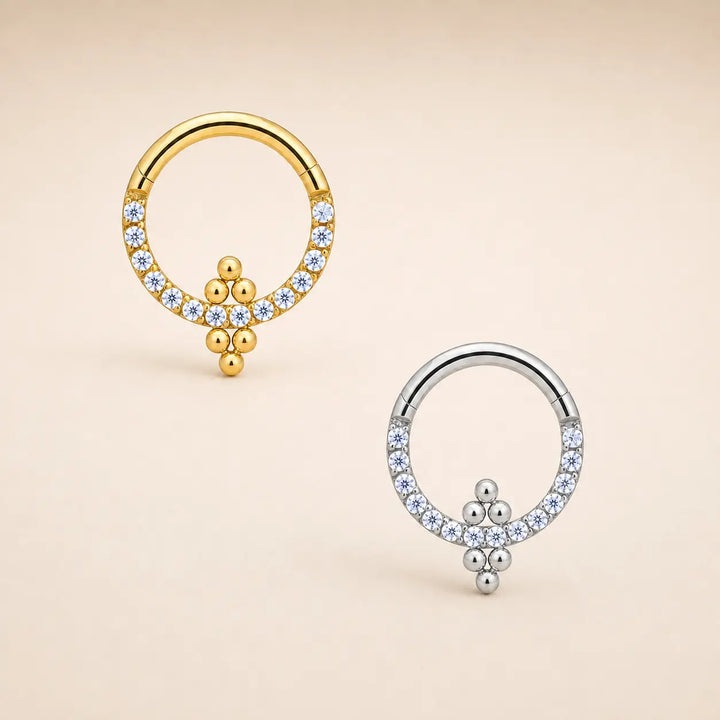 Crystal Drop Daith Hoop