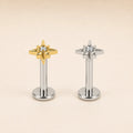 Star With A Crystal Single Stud