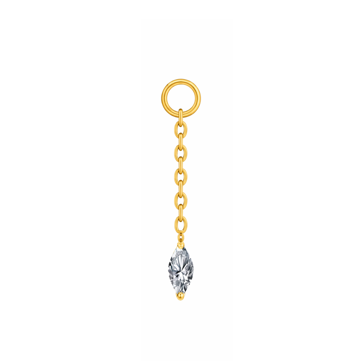 Long Crystal Chain Earring Charm