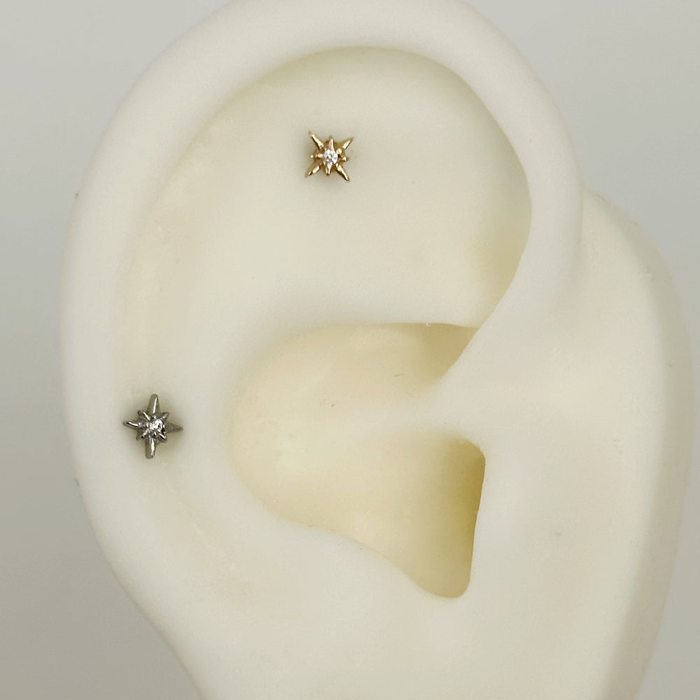 Star With A Crystal Single Stud Dorathy & J