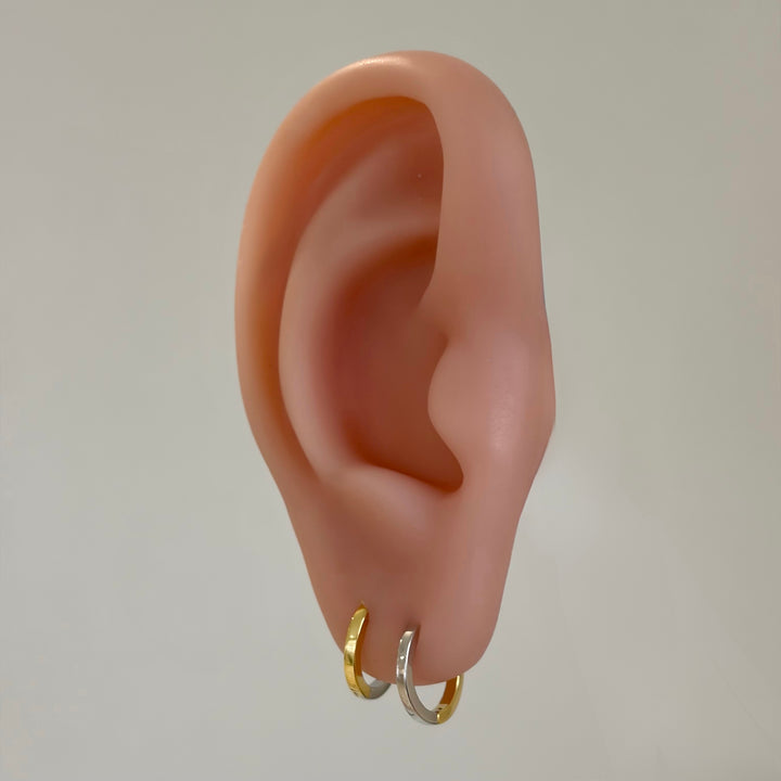 Mixed Metal Mini Hoops