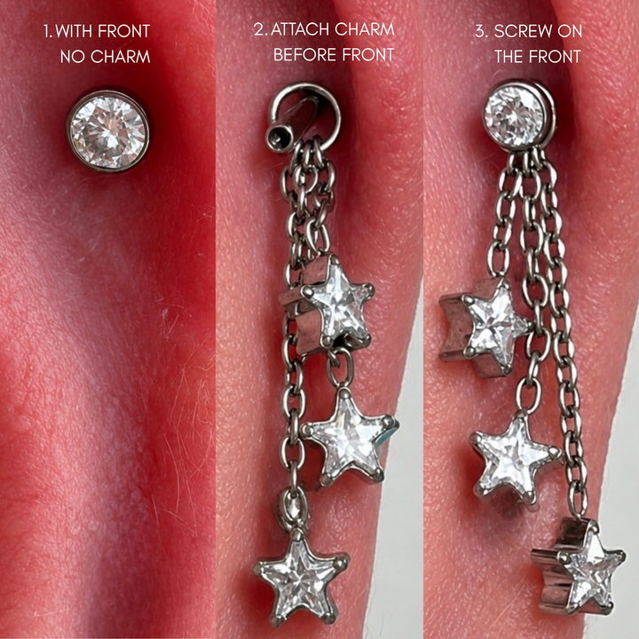 Trio Star Earring Charm