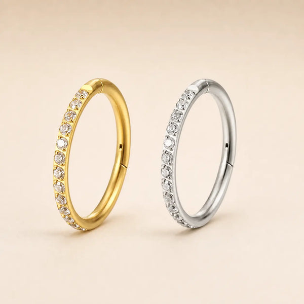 Crystal Single Hoop
