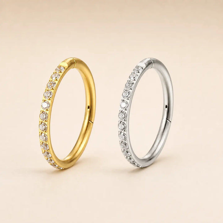 Crystal Single Hoop