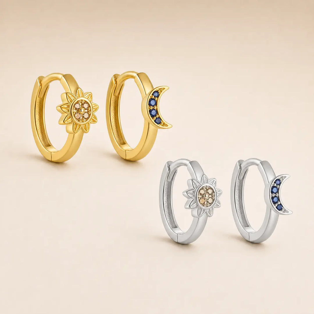 Sun & Moon Mini Hoops