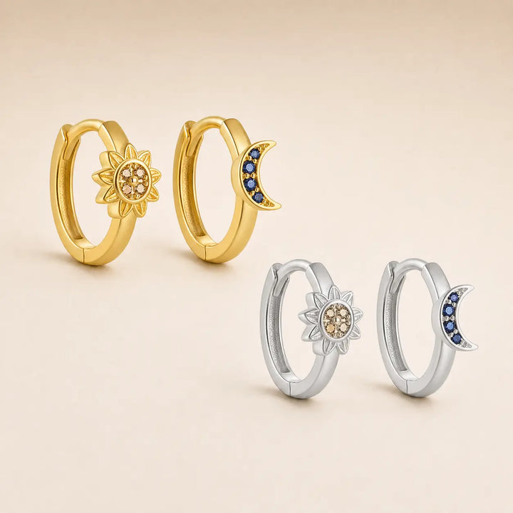 Sun & Moon Mini Hoops