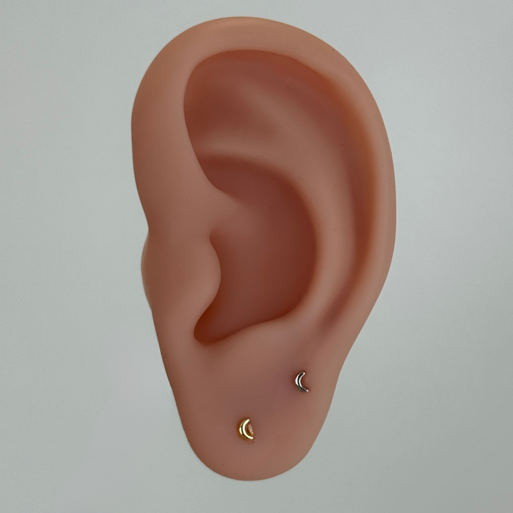 Plain Tiny Moon Studs