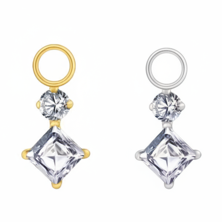 Double Diamond Earring Charm