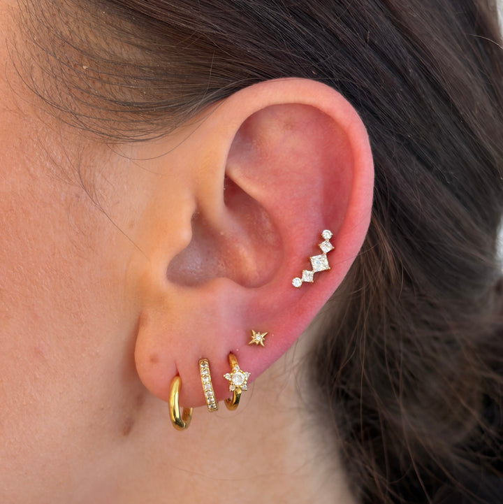 Diamond Cluster Single Stud