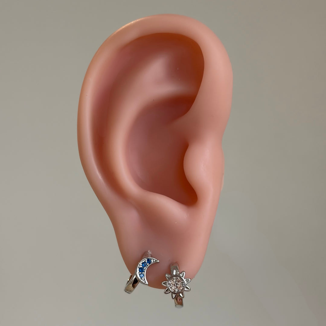 Sun & Moon Mini Hoops