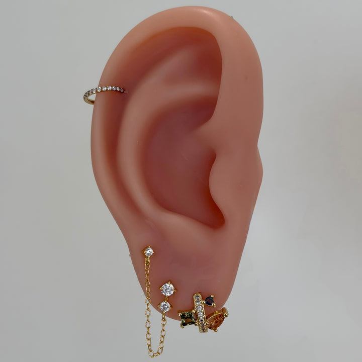 Tonal Gem Chain Ear Stack Bundle