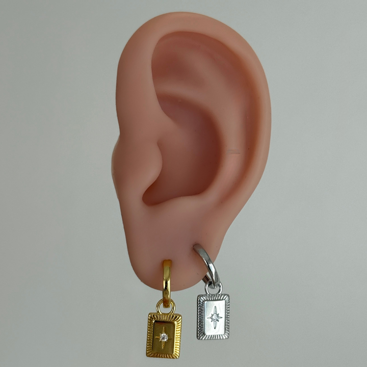 Star Plate Mini Hoops