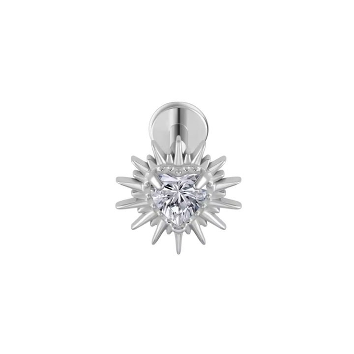 Fire Heart Single Stud