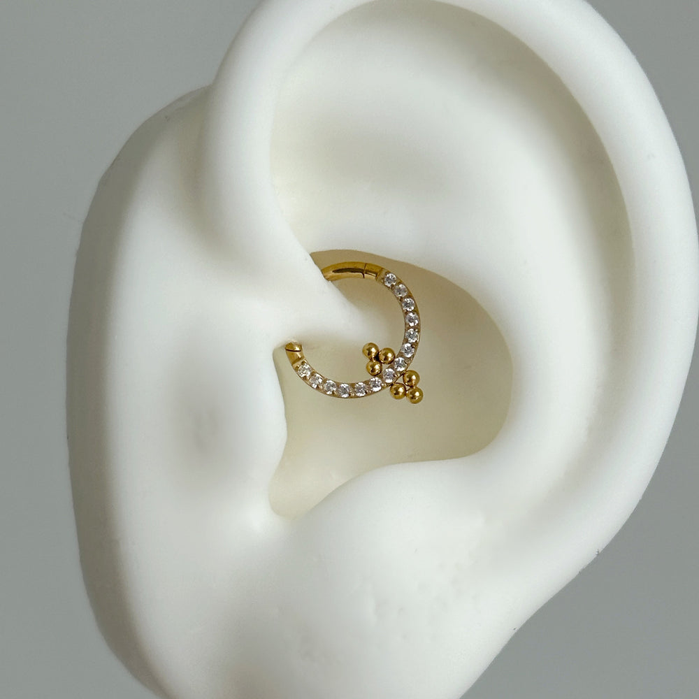 Crystal Drop Daith Hoop Dorathy & J