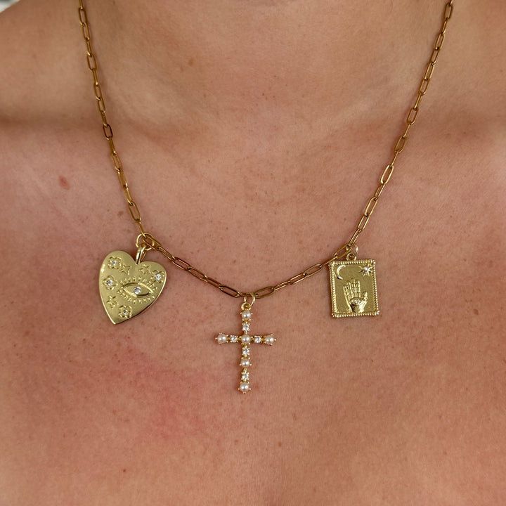 Golden Keepsake Pre-made Charm Necklace
