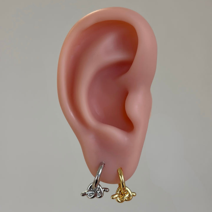 Plain Knot Mini Hoops