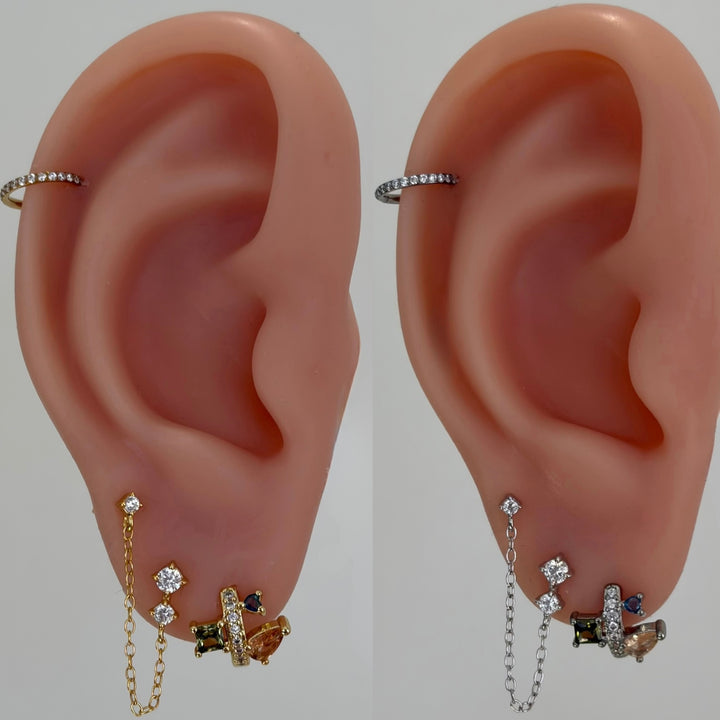 Tonal Gem Chain Ear Stack Bundle