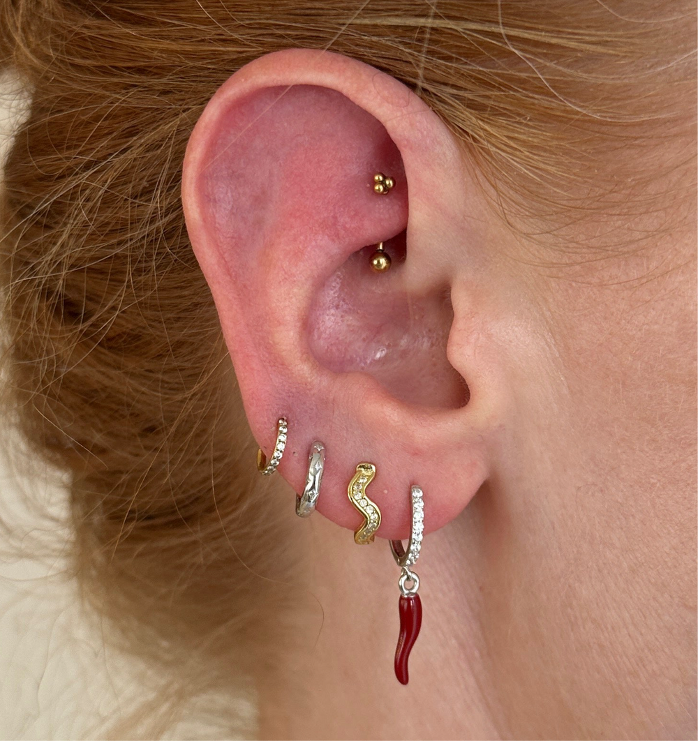 Plain Trio Curved Barbell Dorathy & J