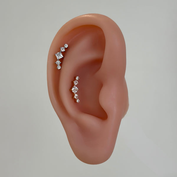 Diamond Cluster Single Stud