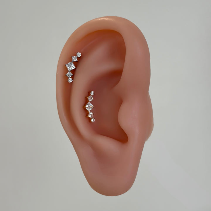 Diamond Cluster Single Stud