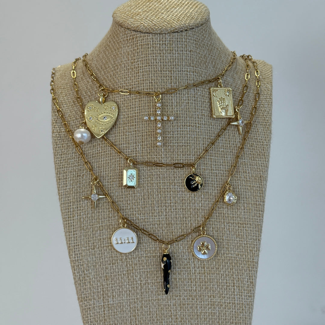 Golden Keepsake Pre-made Charm Necklace