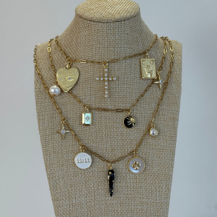 Golden Keepsake Pre-made Charm Necklace