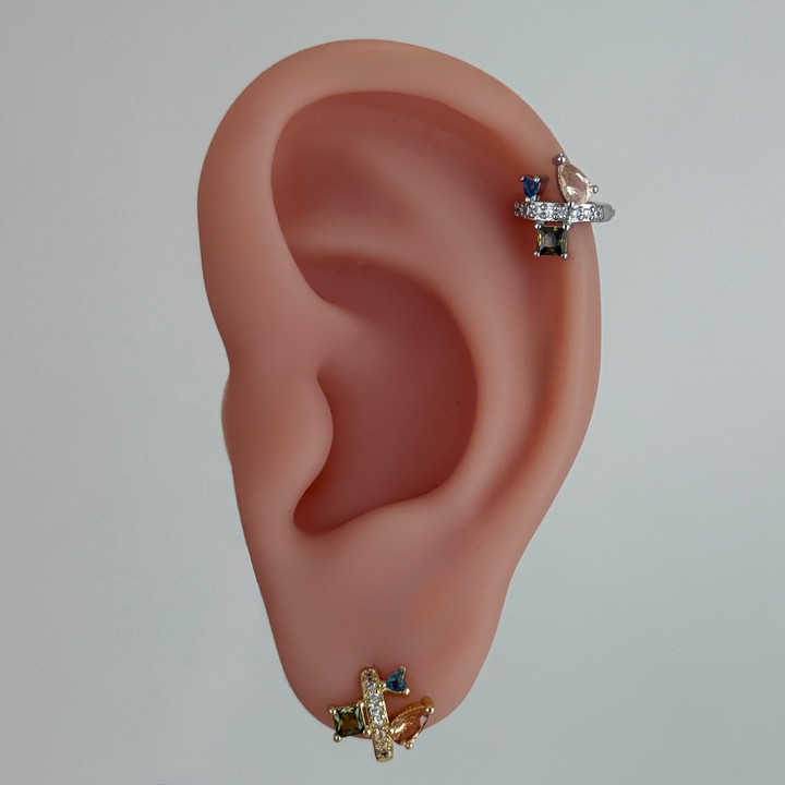 Tonal Gem Mini Hoops