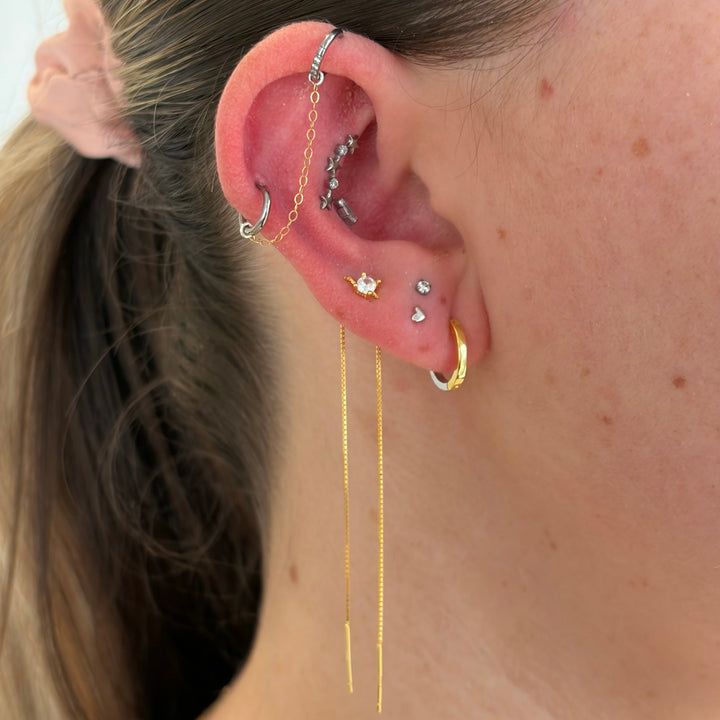 Mixed Metal Mini Hoops