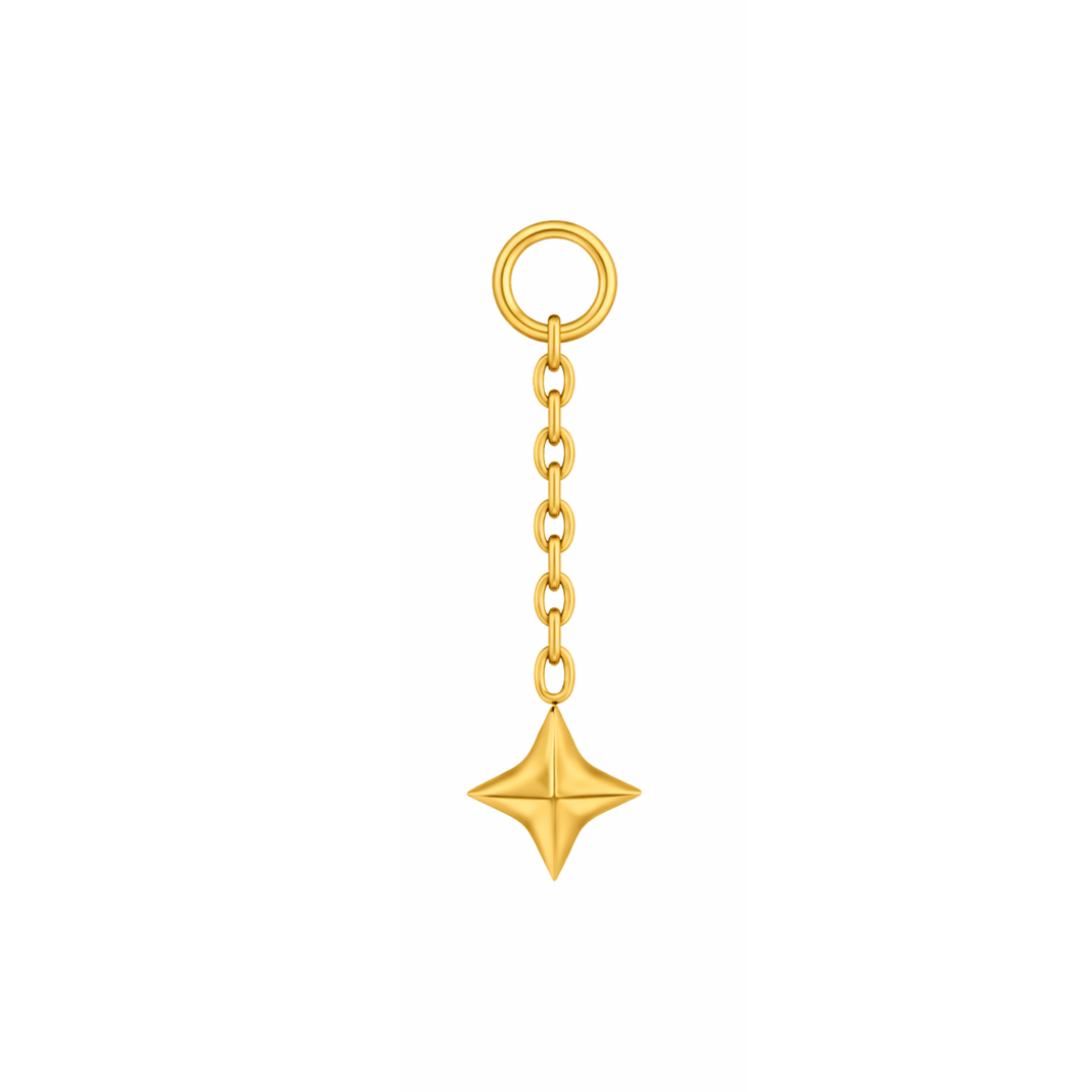 Plain Star Chain Earring Charm