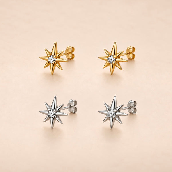 Star With A Crystal Studs