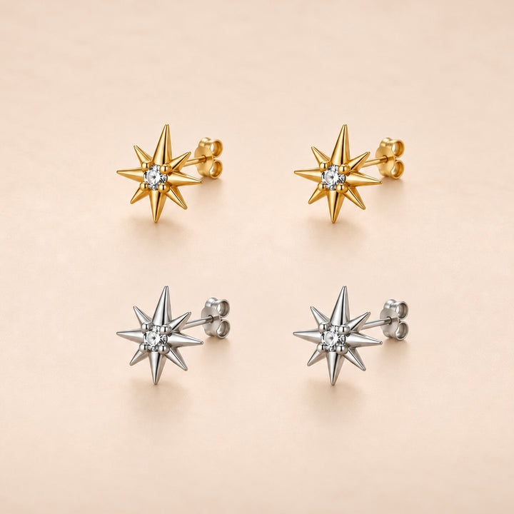 Star With A Crystal Studs