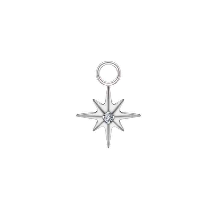 Star With A Crystal Earring Charm