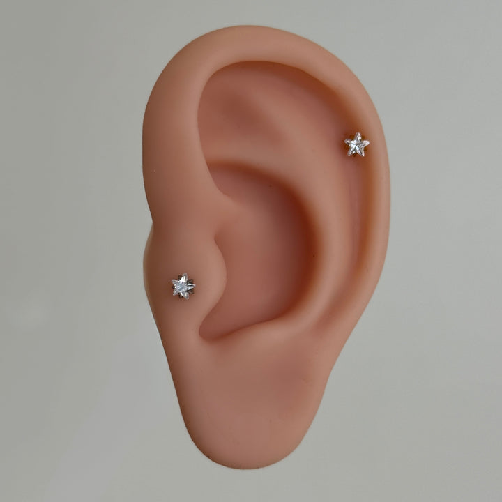 Crystal Star Single Stud