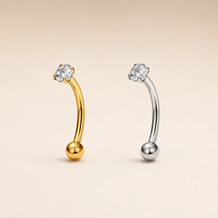 Classic Crystal Curved Barbell