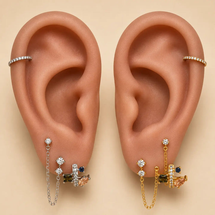 Tonal Gem Chain Ear Stack Bundle