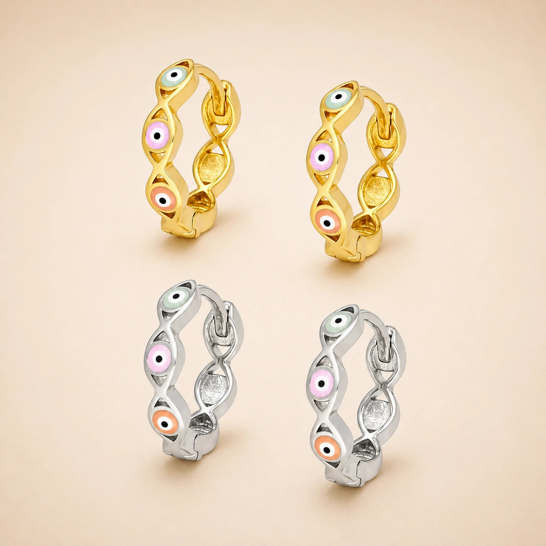 Evil Eye Mini Hoops