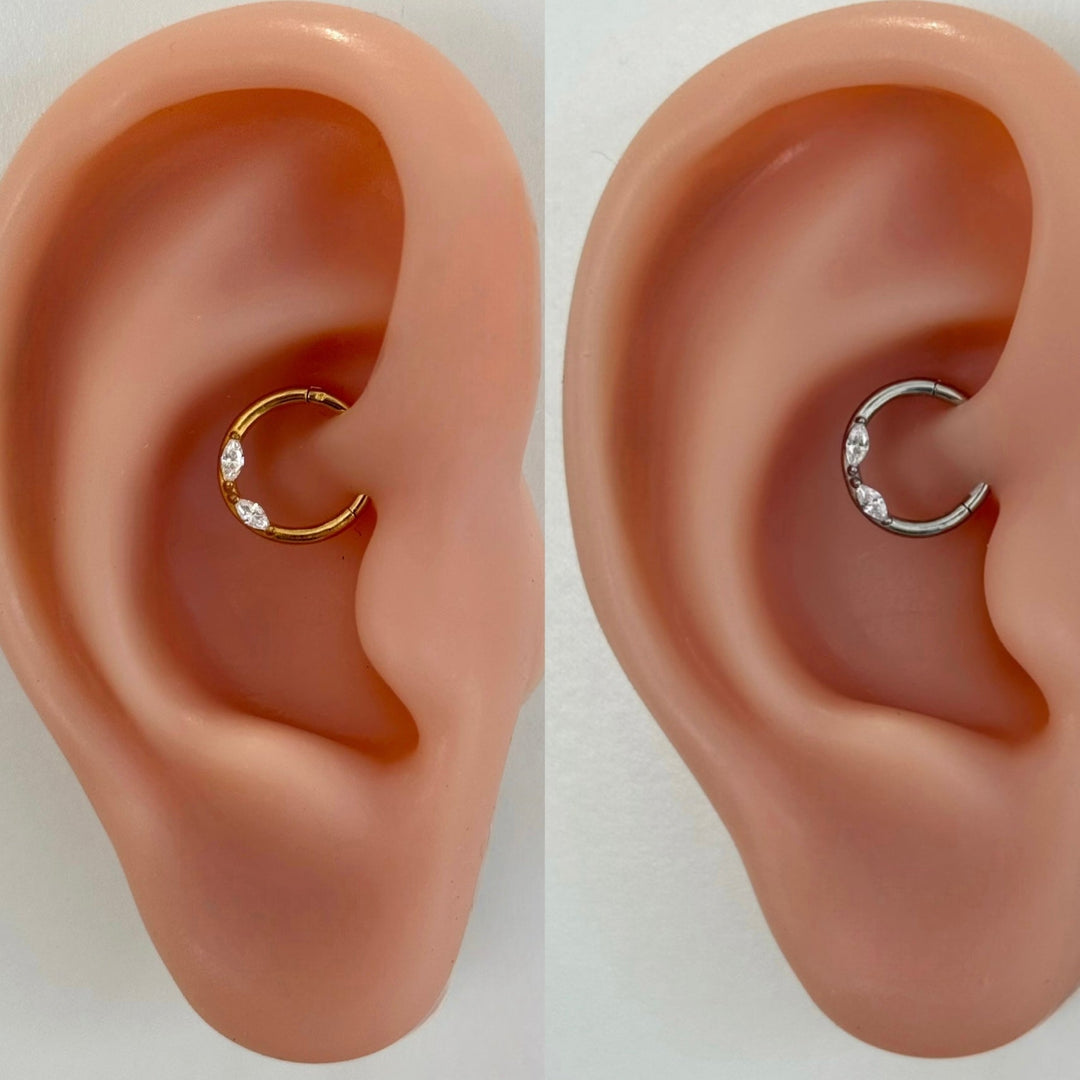 Leaf Crystal Daith Hoop Dorathy J - Main Image