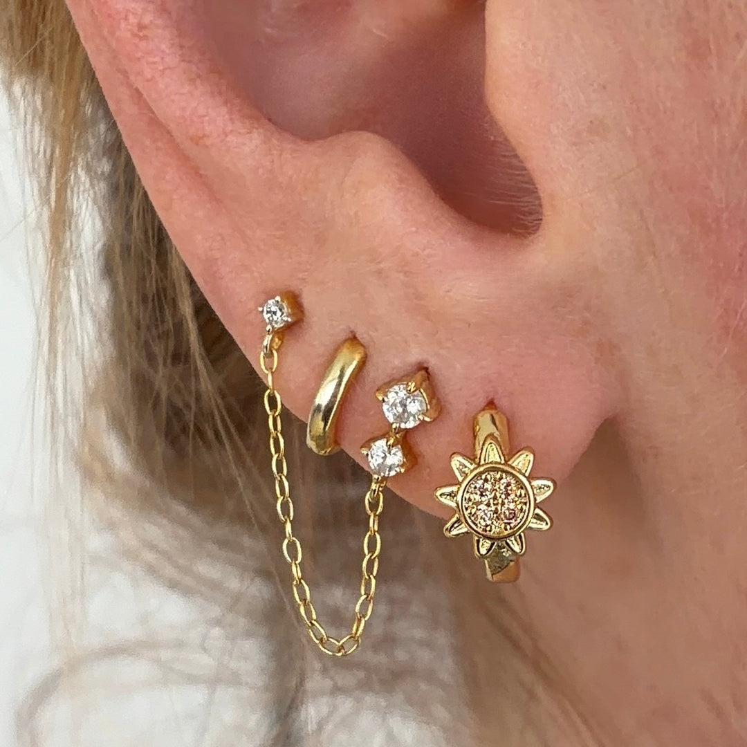 Sun & Moon Mini Hoops