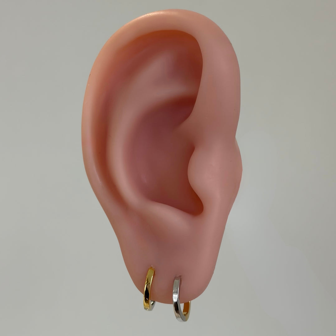 Mixed Metal Mini Hoops