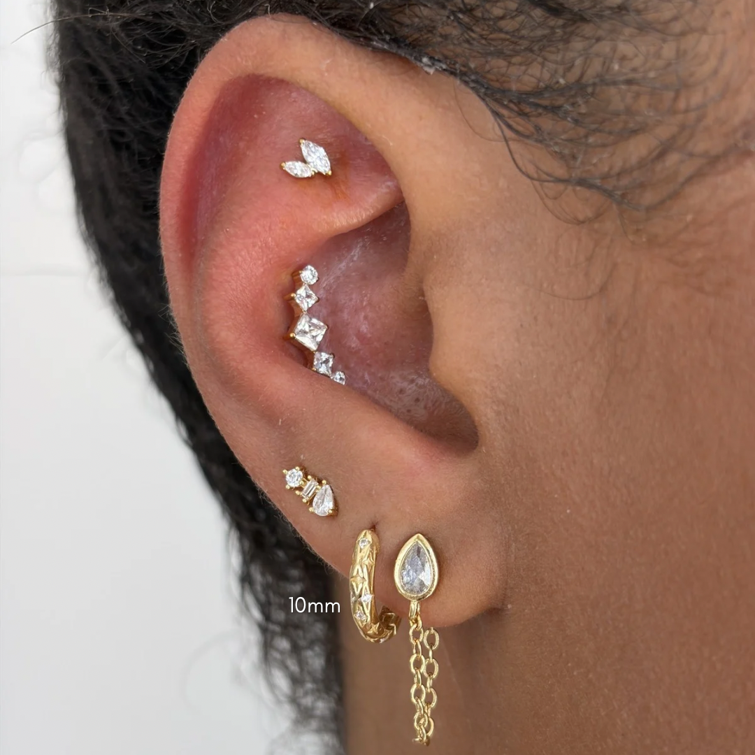 Chunky Star Mini Hoops
