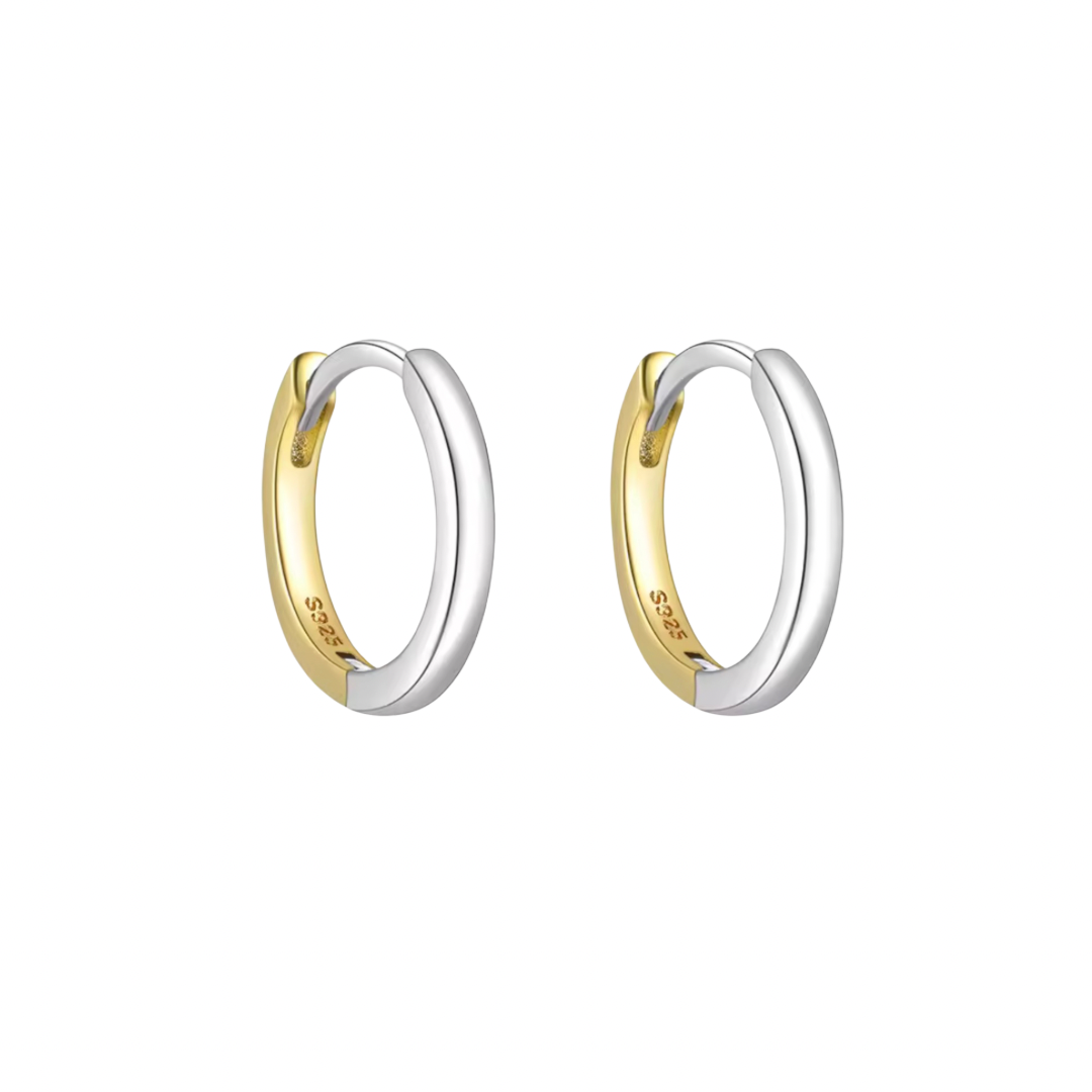 Mixed Metal Mini Hoops