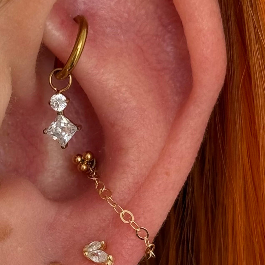 Double Diamond Earring Charm