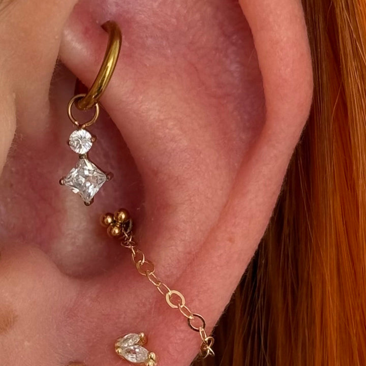 Double Diamond Earring Charm