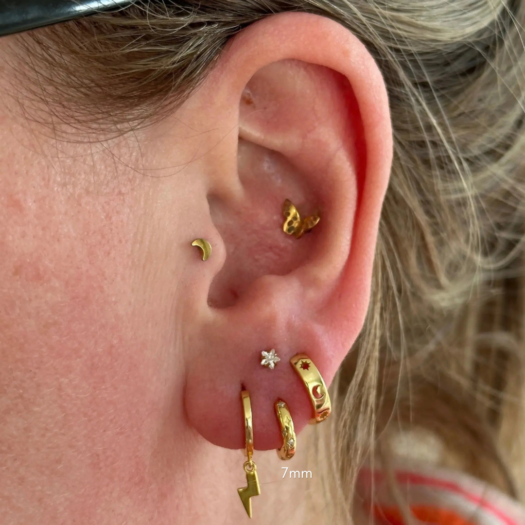 Chunky Star Mini Hoops