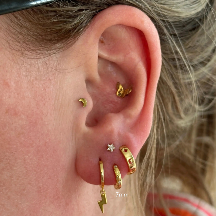 Chunky Star Mini Hoops