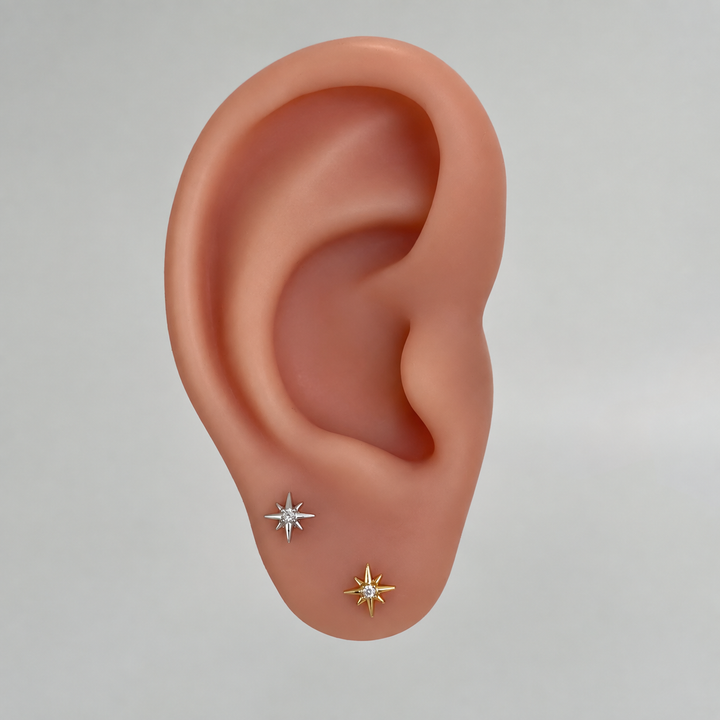 Star With A Crystal Studs