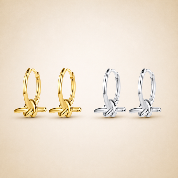 Plain Knot Mini Hoops